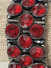Park Lane Genuine Cz s Ruby Red Silver Tone Bracelet   Earrings Set Nos