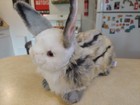 Hansa Creation Jacquard Bunny Rabbit Striped Hare 13  Realistic Plush 
