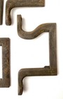 4 Vintage Industrial Brackets   Hooks   Hangers Iron W  7 Square Head Lag Bolts