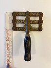 Vintage Metal Wood Handle Horse Curry Comb 1950 s Y Shaped Back Collector