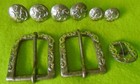 Gerald Stockard Handmade Silver Mounted Saddle Conchos bridle back Cinch Buckles