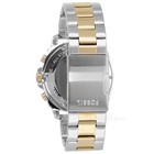 Fossil Privateer Mens Chronograph Watch  Black Dial  Two-tone Silver Gold Band