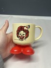 Mcdonalds Ronald Plastic Mug With Clown    shoes - 1985 