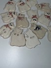 Lot Of 36 Vintage Hand Painted Ceramic Kitty Cat Buttons