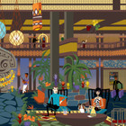 Polynesian Village Resort Lobby 36x18 Walt Disney World Shag Inspired Poster Art