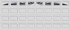 Clopay Garage Doors White Sunset 505  Window Inserts short Panel  Set Of 8