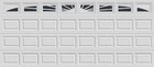 Ideal Garage Doors White Sunset 505  Window Inserts short Panel  Set Of 8