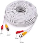 Pack Of 4 Cctv Cable Security Camera Siamese Wire Bnc Dc Power Video White Black