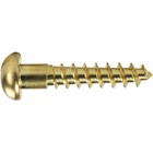  4 X 1 2  Brass Round Head Wood Screws Slotted Drive Qty 100