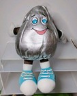 Hershey s Candy Vintage 1999 Silver Chocolate Kiss 7  Plush Stuffed Toy
