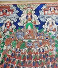Real Nice Mongolia 19th Century Old Antique Buddhist Tsaklis Thangka Tsongkhapa