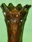 Antique Dugan Amethyst Carnival Glass Lined Lattice Vase 9 5   