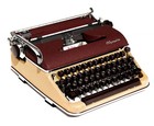 Burgundy cream 1958 Olympia Sm3 De Luxe Typewriter  New Platen  Restored Sm-3