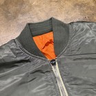 Vintage 80s 90s Us Military Ma-1 Olive Bomber Flight Zip Up Boxy Jacket Sz M