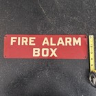 Vintage Double Sided Metal Fire Alarm Box Sign