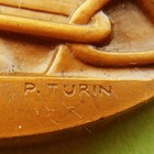 Art Deco Woman Breaking Chains Paris Congress 1966 Bronze Medal By Pierre Turin