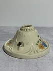 Vtg 6  Porcelain Ceiling Single Bulb Light Fixture Floral Porcelier Lot Of 2