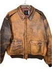 Vtg Avirex 30-1415 Type A-2 Leather Jacket Usaf Sz 44 Distressed Brown 1978-01
