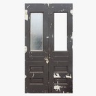 Antique Pair Of Reclaimed 45  Double Doors With Windows  Ned2493