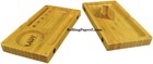 Rawthentic Raw Rolling Papers Bamboo Back Flip Magnetic Rolling Tray Box