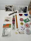 Vintage Grandpas Junk Drawer Lot  Advert  Pins Buttons  Keychain  Sewing   Photo