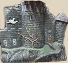 Ceramic Bisque   Ready To Paint  rare  vintage   Dracula s Castle light Included