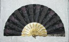 Antique Victorian Art Nouveau Hand Painted Fan Circa 1890