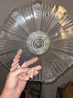 Vintage Clear Glass Deco Ceiling Light Shade Approx 11 1 4   X  4 1 4 