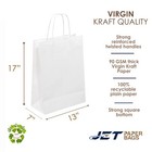 White Kraft Shopping Bag 13x7x17h - Twisted Handles - Eco-friendly - Gala