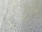 Vintage Hanky Embroidered Linen White On White New W  Tag Madeira For Desco