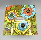 Vtg Ballonoff Porta-file Storage Box Retro 70s Mcm Flower Power W  Key   Divider