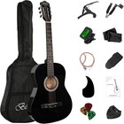 38in Beginner Guitar Acoustic Guitar Basic Starter Kit Tuner Capo Strings Win   