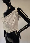 Victorian 19th C White Camisole Top W Fine Valenciennes Lace Insertion