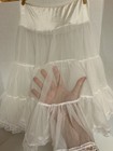 Sterling Kids Nylon Petticoat Girls Size 7 Lace Edge 3 Tiers Euc Bridal Play