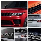 Front Hood And Trunk Lid Rear Car Emblem Abs For Range Rover Badge Gloss Silver