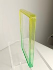 Yellow   Green Gradient Glitter Psa Graded Slab Bumper Guard Clear Backplate New
