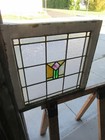   Antique Stained Glass Window Arts And Crafts   24 Sq   Architectural Salvage  