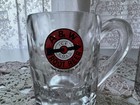 Set Of 2 Vintage A w Root Beer Heavy Clear Glass Mugs Arrow Bullseye Logo 4 5 