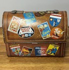 Aladdin Globe Trotter Lunch Box W  Thermos 1950   s Vintage Rare