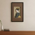 Asian Wall Art Silk Fabric 3d Geisha Women Japanese Kimono Framed 13x8   read  