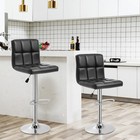 Counter Height Swivel Bar Stools Pu Leather Padded With Back set Of 2 Height    