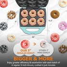 Baker   s Friend Mini Donut Maker Machine For Home  6 X 3   Doughnut Aqua