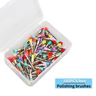 100pcs Dental Polishing Brush Heads Nylon Latch Flat Cleaning Set - New