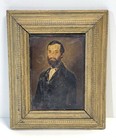 Antique Portrait Painting On Canvas Framed