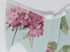 Laura Ashley Wisteria Topaz Fabric Handmade Bunting 5 Flags