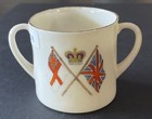 Mini Souvenir Coronation Vase 1902 King Edward Vii Queen Alexandra Rare Original
