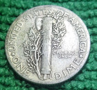         1937 Mercury Dime 10c Us Coin 90  Silver         