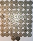Turkey Ottoman Empire   1327  2 Kurush Lot Of 58 Silver Coins    