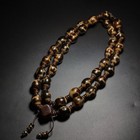Unique Tibetan Old Oily Agate Dzi Ruyi Totem 36pcs Beads Amulet Necklace J0425