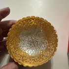 Decorative Centerpiece Bowl Set Serving Set W  Gold Plated Tray And 2 Spoons